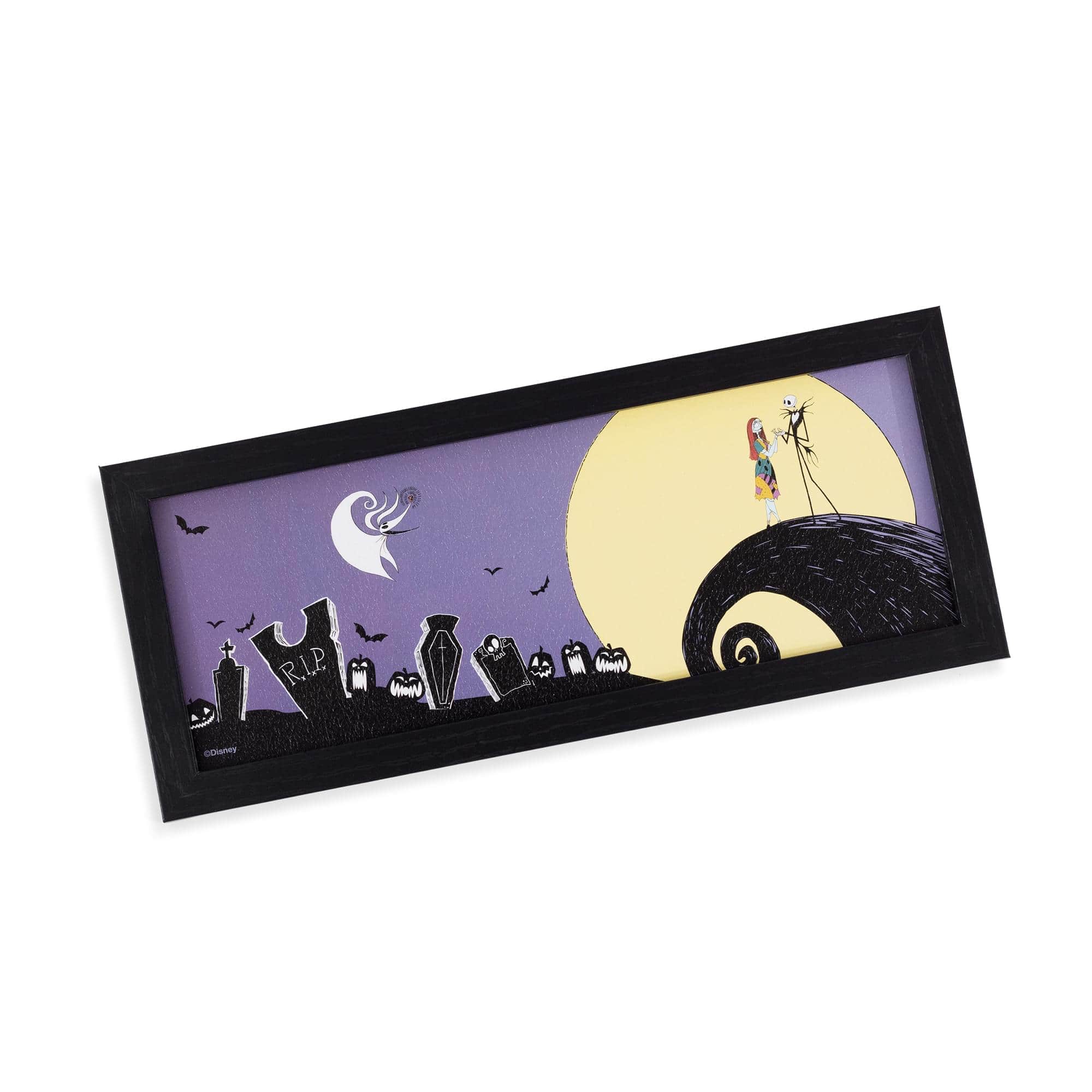 Disney - The Nightmare Before Christmas 12 x 5 Inch Framed MDF Wall Art - Purple