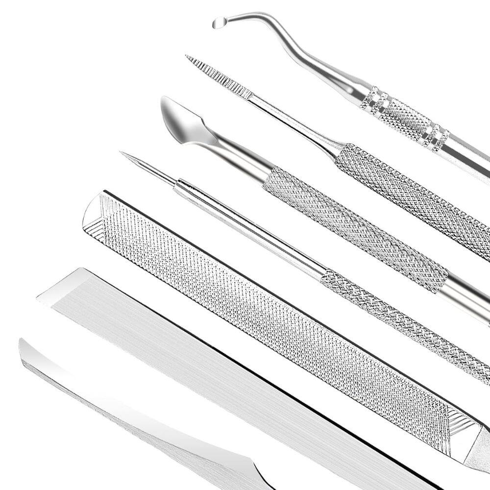 Alt View 3. Beauty Hub Ecommerce - 7 Pieces Ingrown and Lifters Set - Silver.