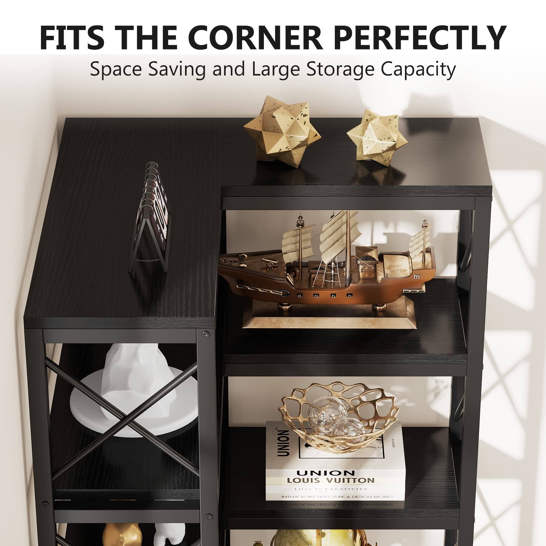 FITS THE CORNER PERFECTLY  
Space Saving and Large Storage Capacity