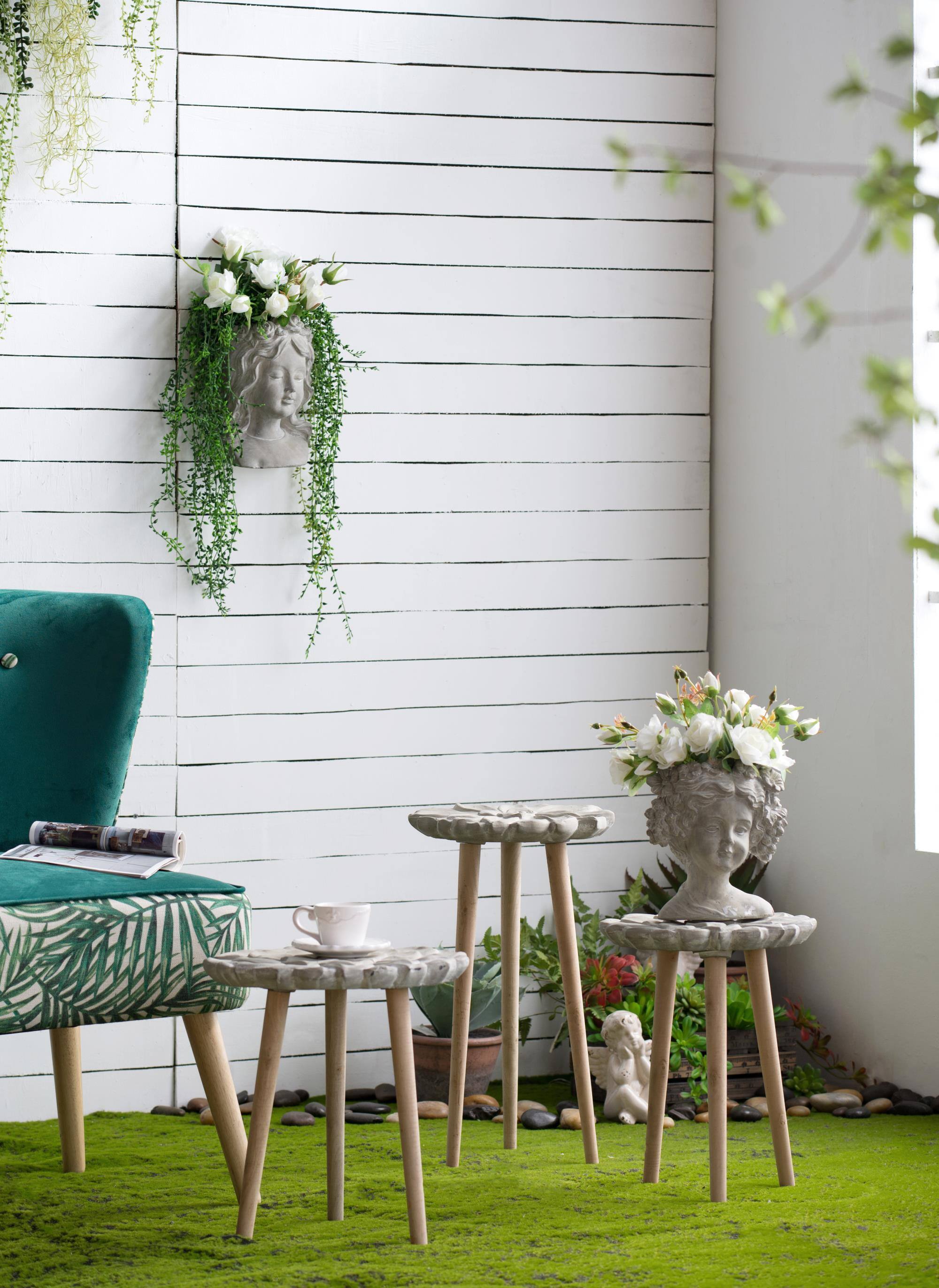 Alt View 3. Boyel Living - Cement Bust Wall Planter Indoor Outdoor Home Garden.