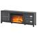 Alt View 14. Camden&Wells - Quincy Log Fireplace TV Stand for TVs up to 75" - Charcoal Gray.