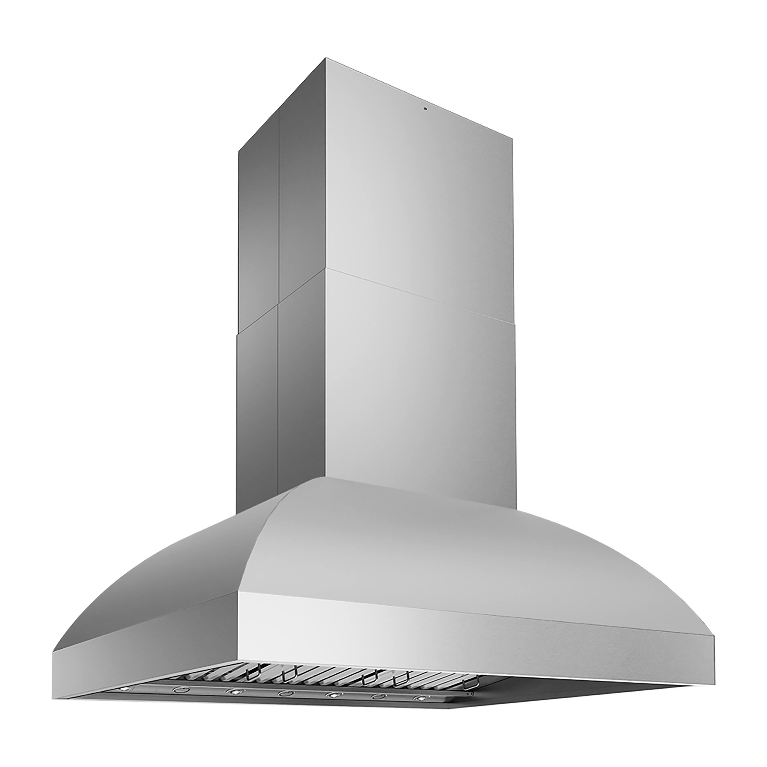 Left. ZLINE - ZLINE 48 in. Island Mount Outdoor Grill Hood (GOi2-48) - Stainless Steel.