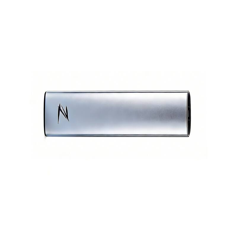 Front. Netac - Z Slim 128GB Portable SSD USB-C USB 3.1 Gen 2 – Up to 550MB/s, Ultra-Slim Metal External Solid State Drive - Silver.