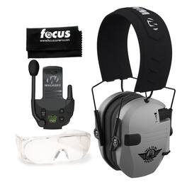 Walker’s - Walkers Razor Walkie Talkie Bundle with Ear Muffs and Accessories - Black