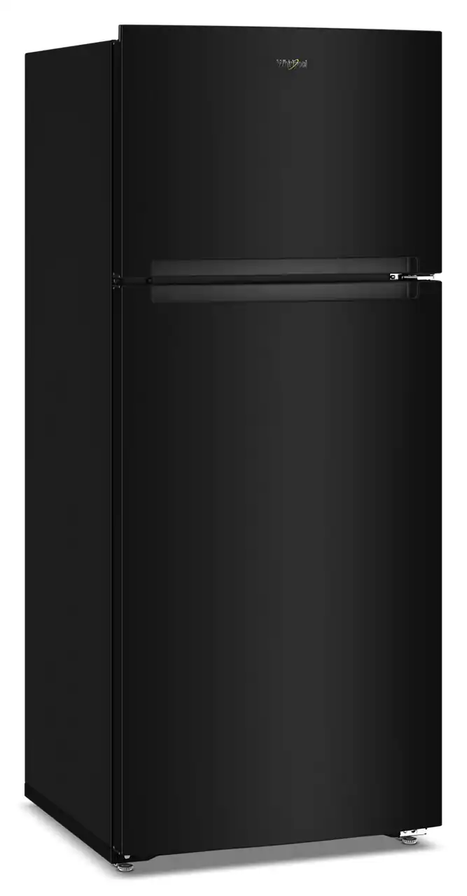 Angle. Whirlpool - 18.0 Cu. Ft. Top-Freezer Counter-Depth Refrigerator with Total Coverage Cooling - Black.