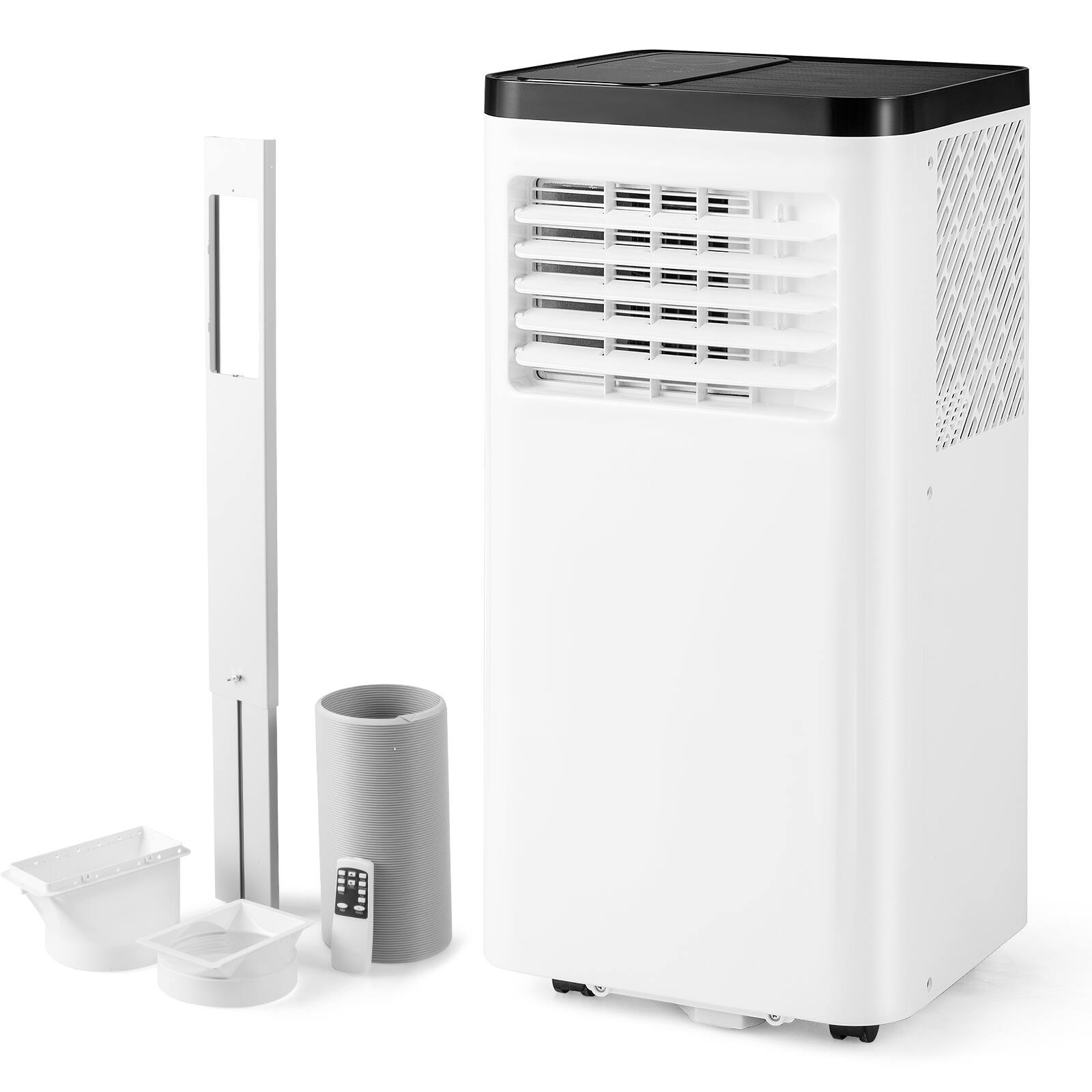 Gymax - 8000 BTU Portable Air Conditioner w/ Control Panel & Remote Control - White