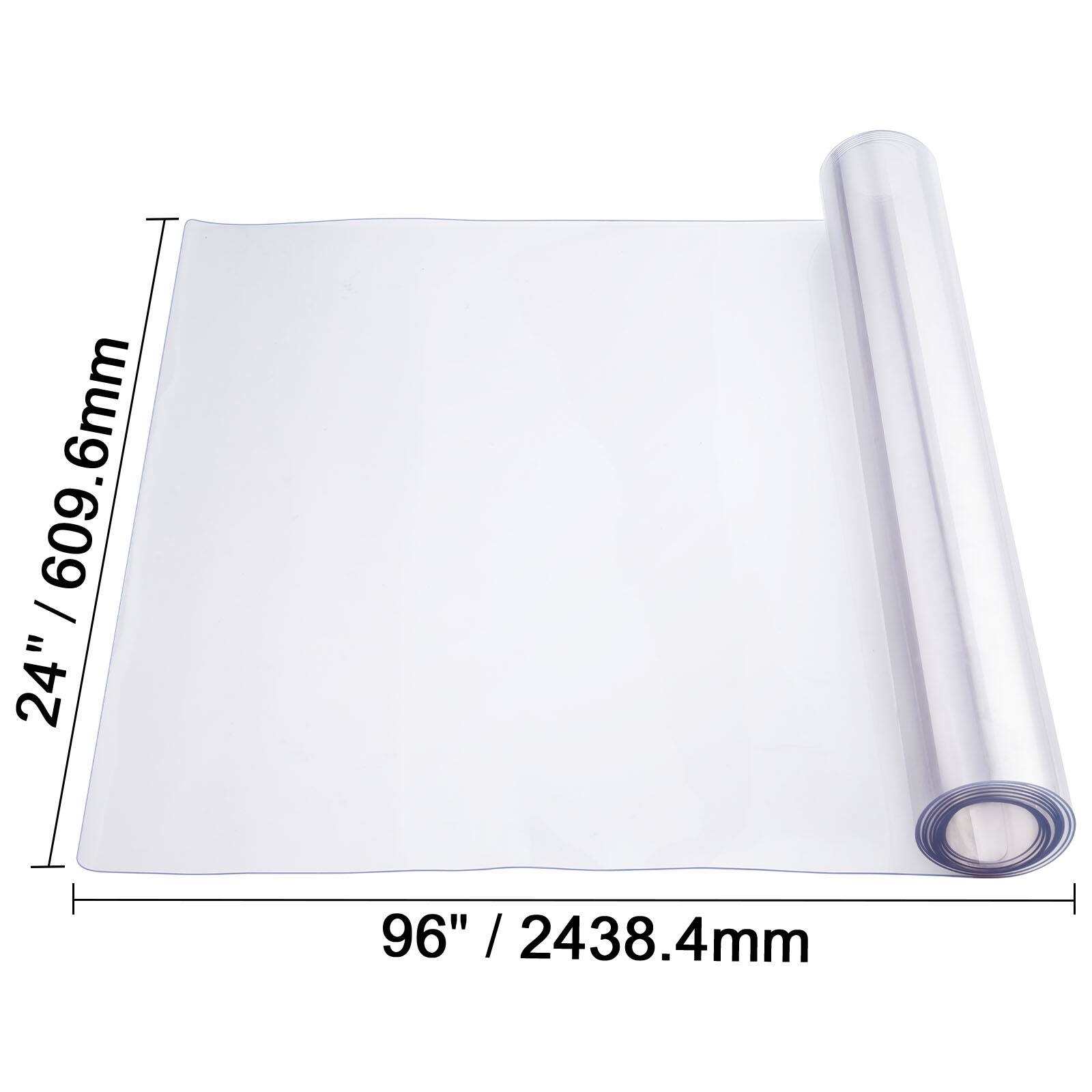 24" / 609.6mm  
96" / 2438.4mm