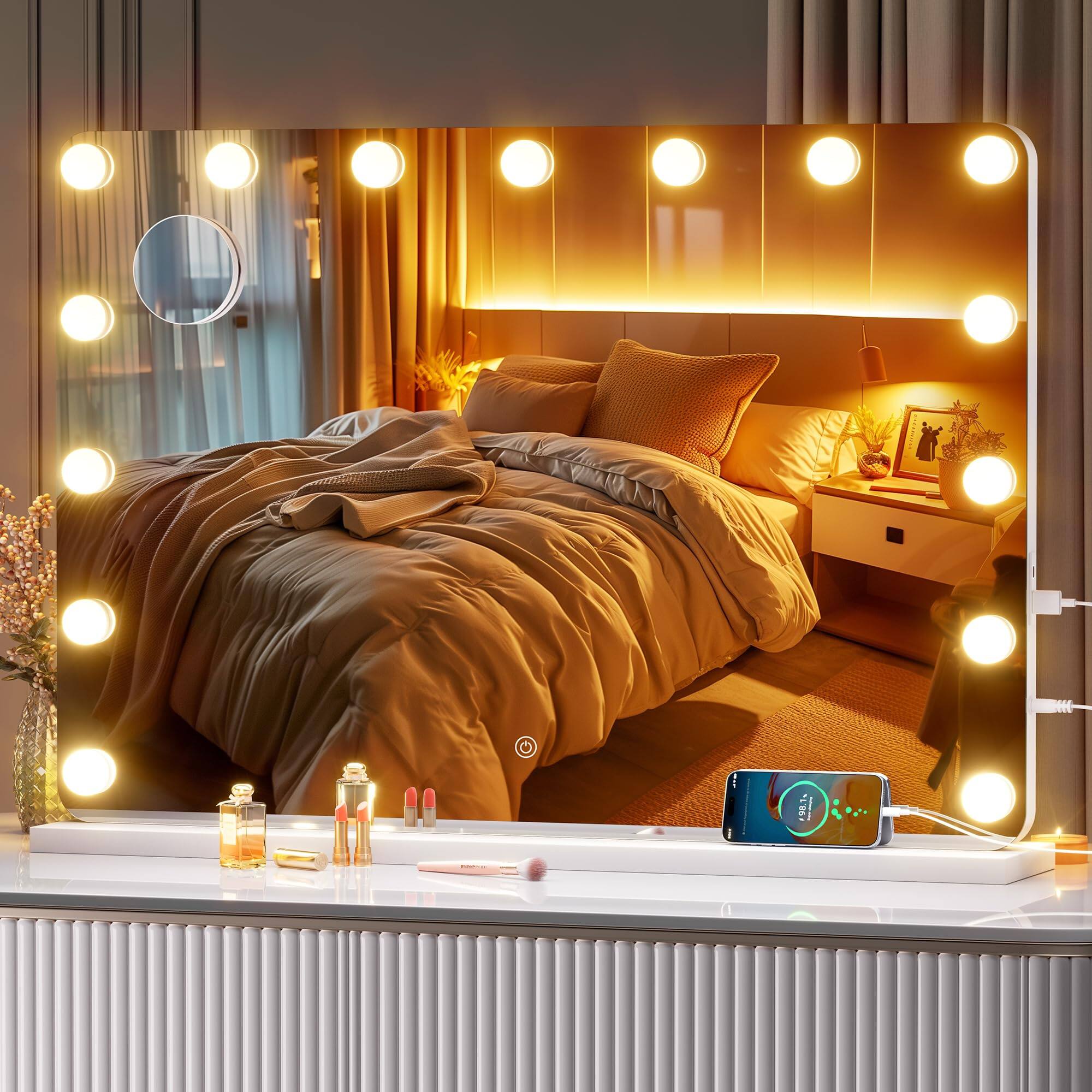 Round White-32"L x 22"W