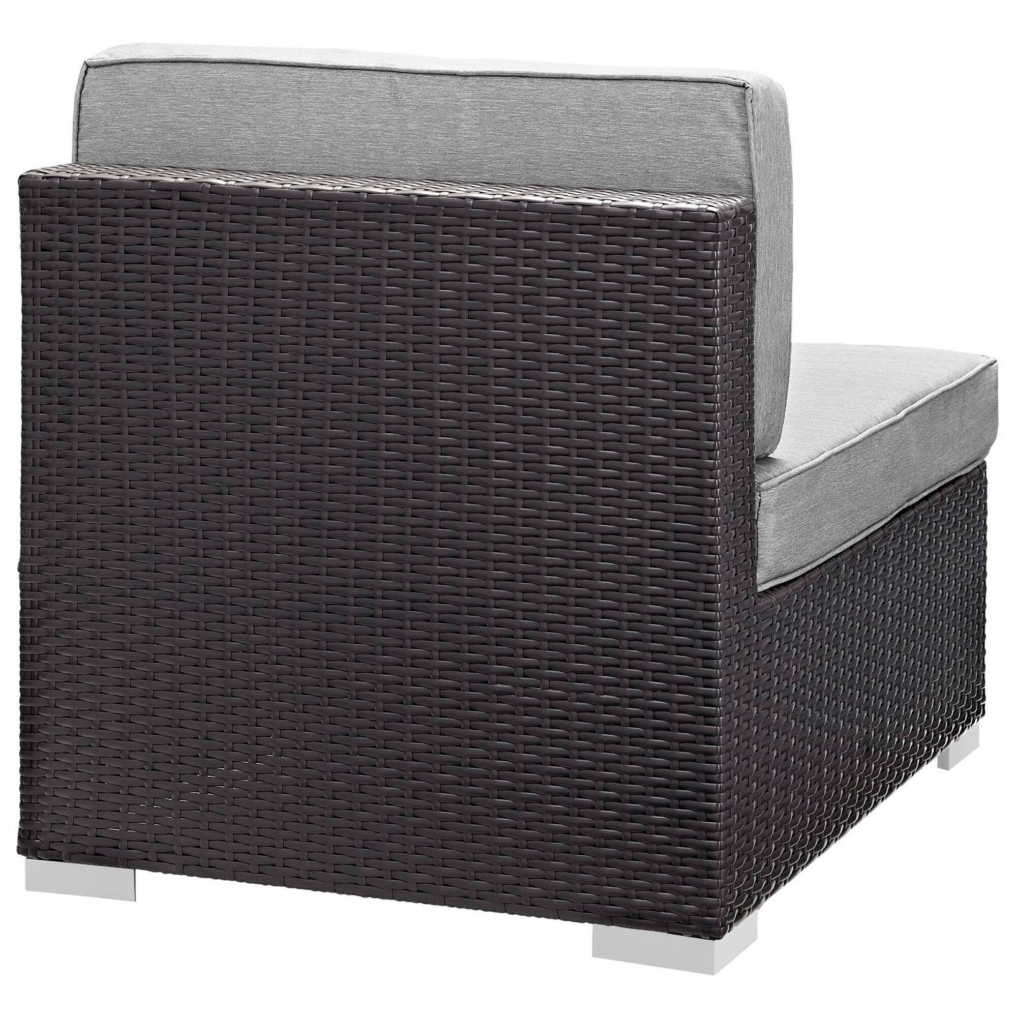 Left. Modway - Gather Armless Outdoor Patio Sectional by Modway - Espresso Gray.