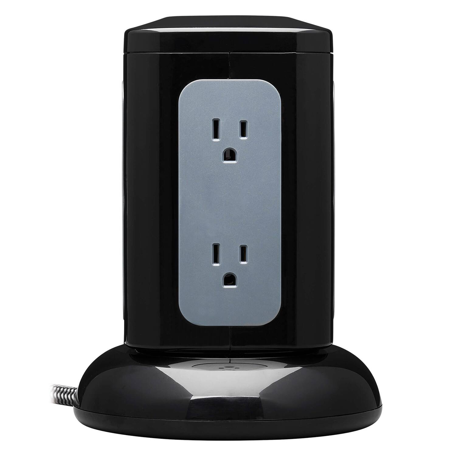 Alt View 3. Tripp Lite - Tripp Lite By Eaton Tlp606uctower Protect It! 1,800-joules Surge Protector Tower, 6 Outlets With 4 Usb Ports - Black.