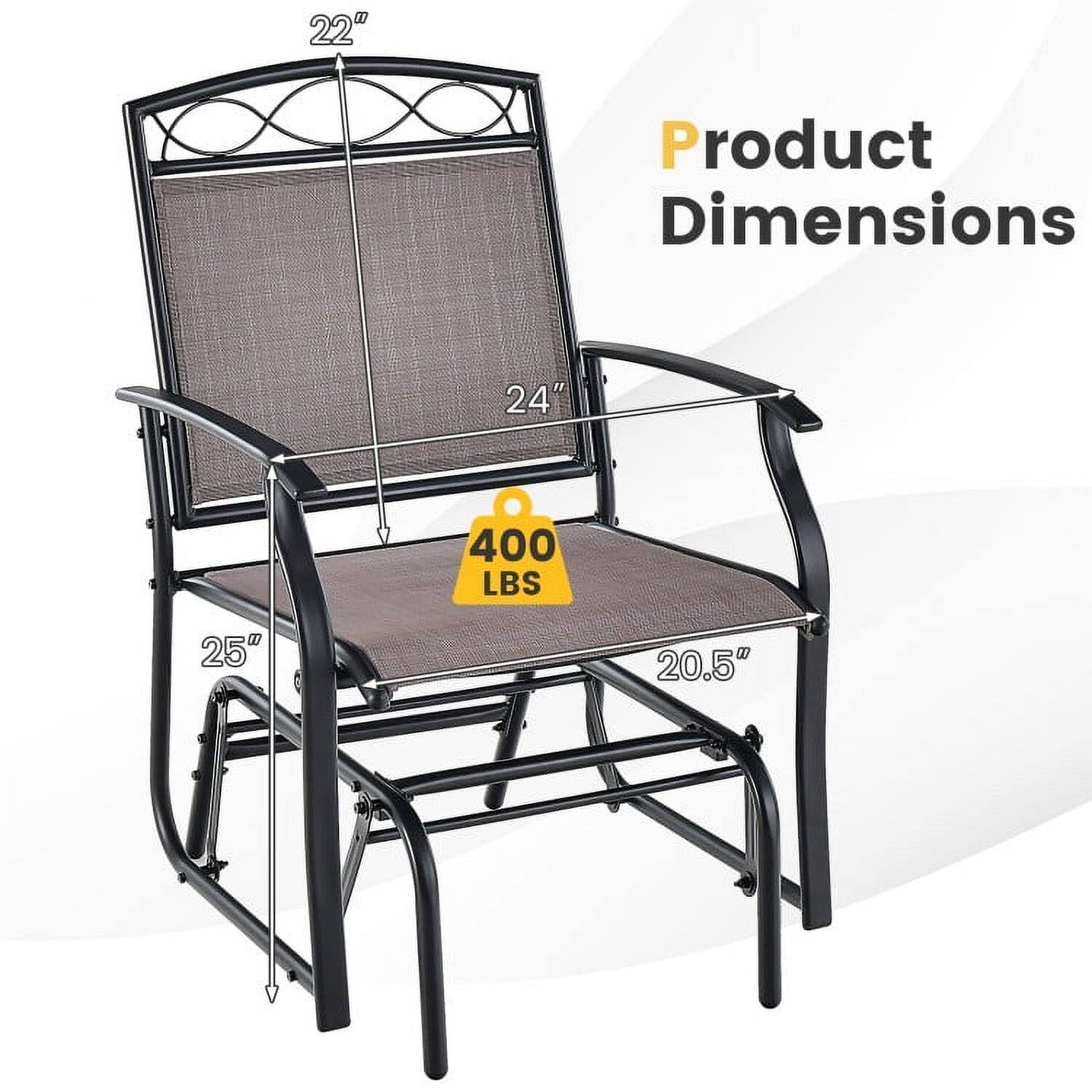 Product Dimensions:  
22" x 24" x 25" x 20.5"  
400 LBS