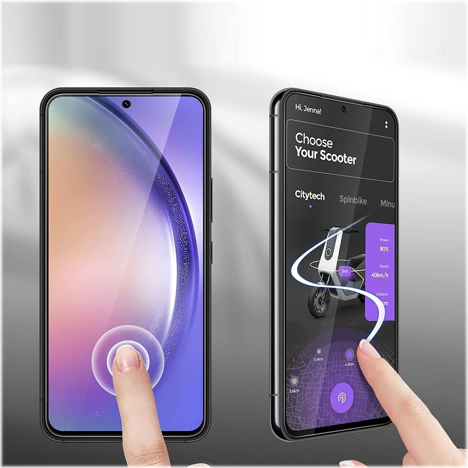 Alt View 12. SaharaCase - ZeroDamage Ultra Strong+ Tempered Glass Screen Protector for Samsung Galaxy A54 5G (2-Pack) - Clear.