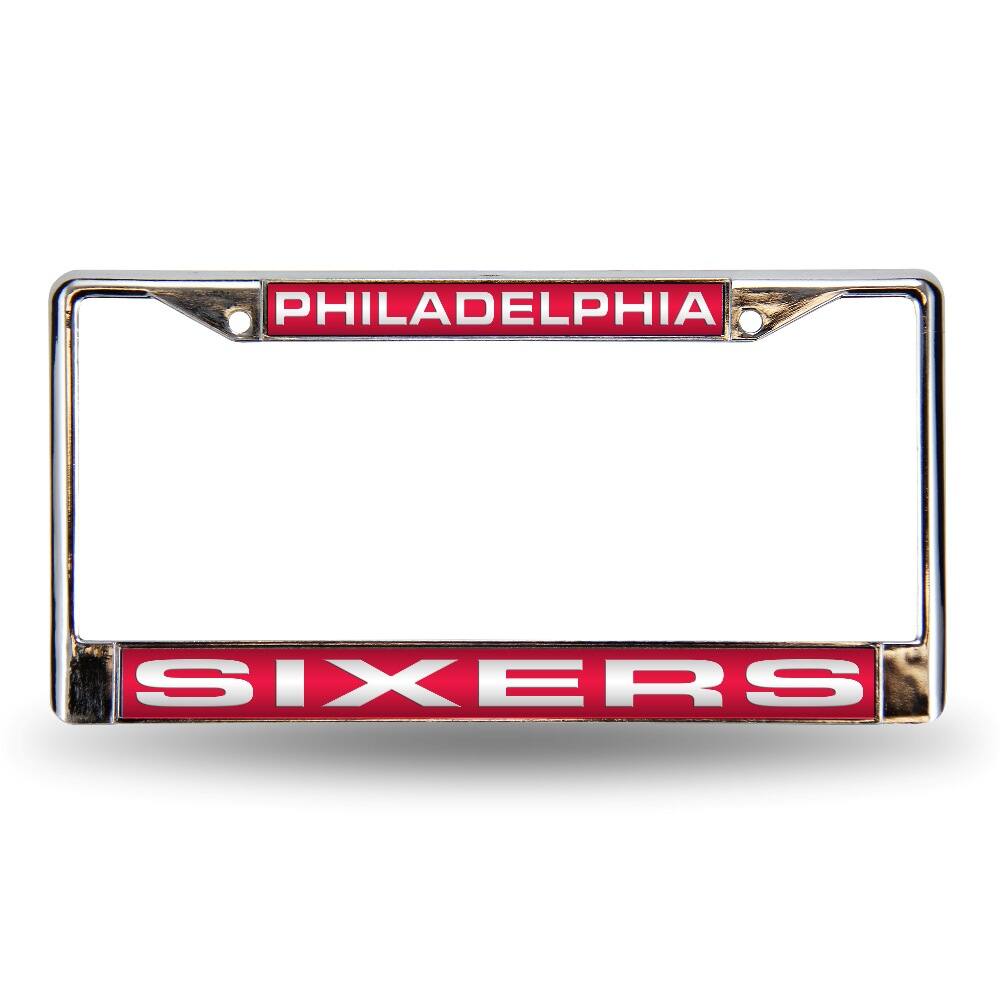 Philadelphia 76ers Red Chrome Metal License Plate Frame Holder