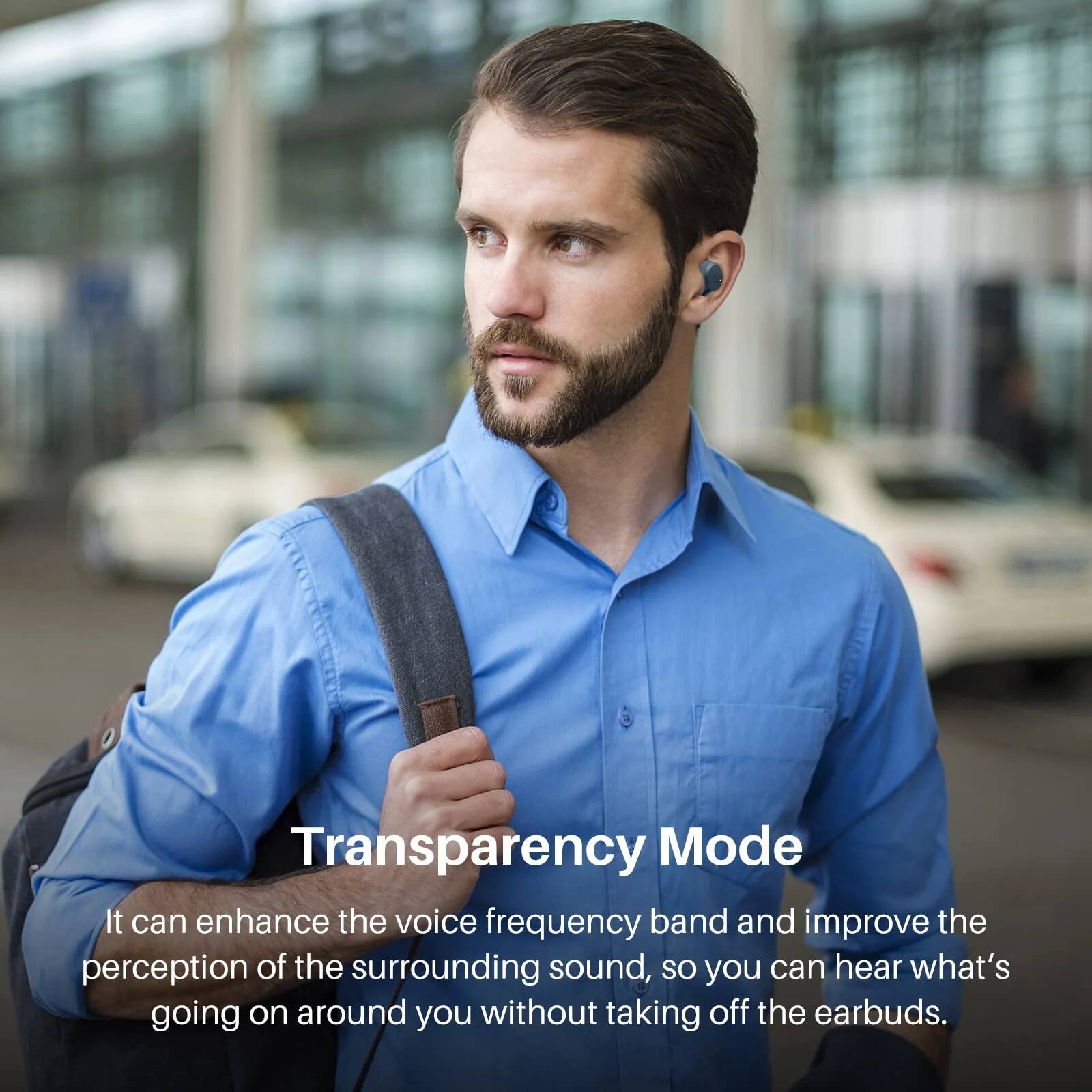 Transparency Mode

It can enhance the voice frequency band and improve the perception of the surrounding sound, so you can hear what's going on around you without taking off the earbuds.