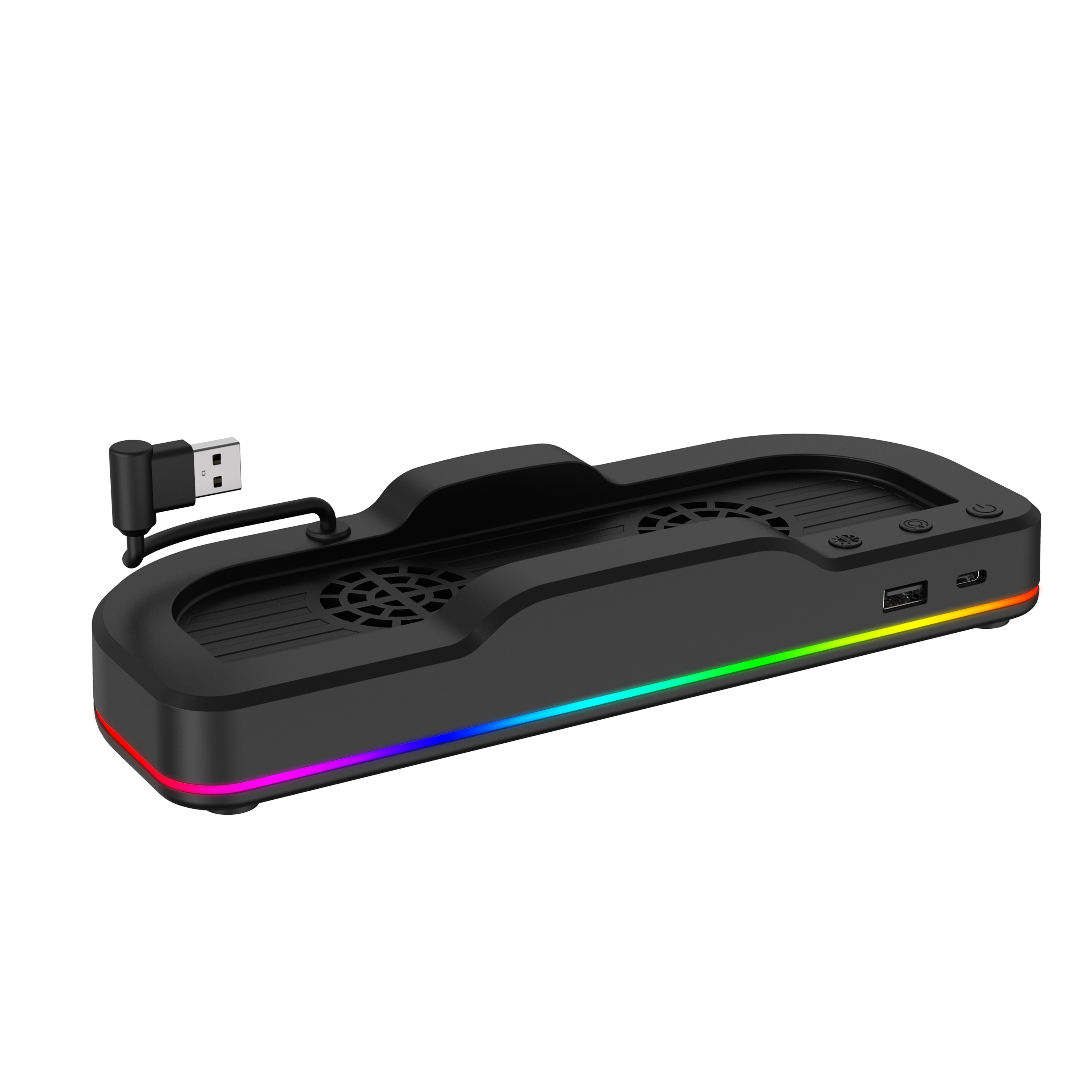 Back. Biogenik - RGB Cooling Stand - Black.