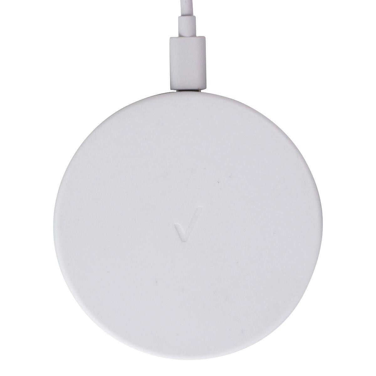 Front. Verizon - 15W Qi Wireless Charging Pad - WC15WGGLWHT-A - White.