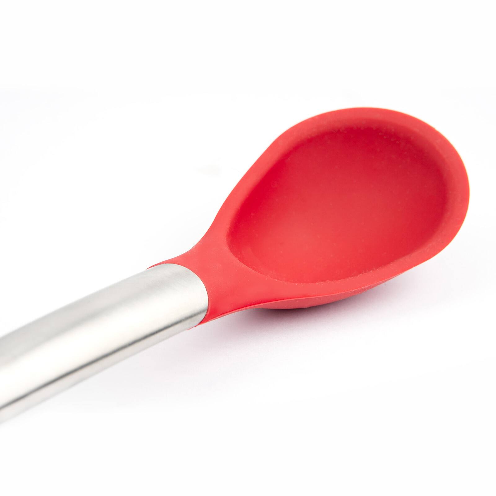 Alt View 1. Cuisipro - Silicone & Stainless Steel Spoon - Red.