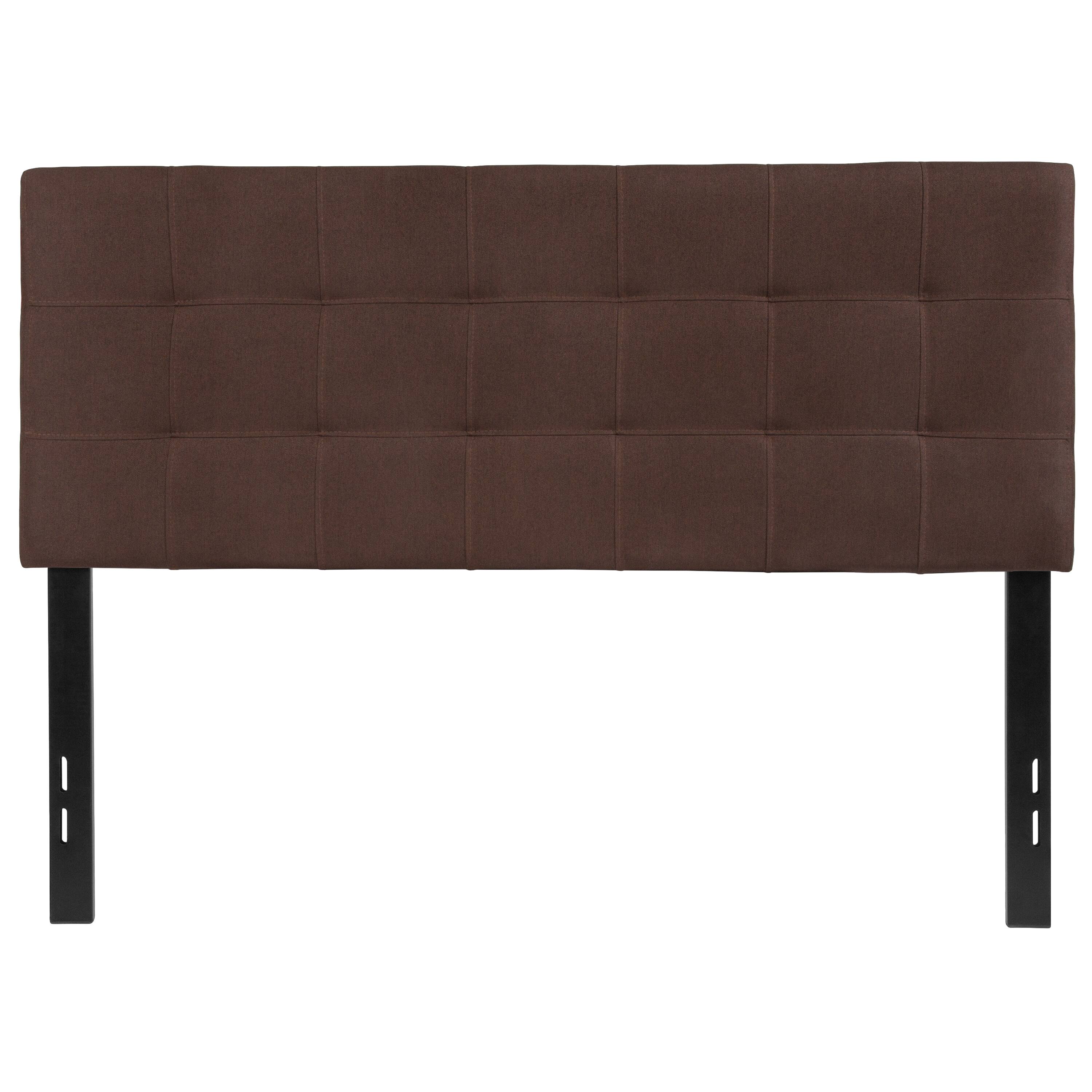 Alt View 4. Emma + Oliver - Quilted Tufted Upholstered Headboard - Dark Brown.