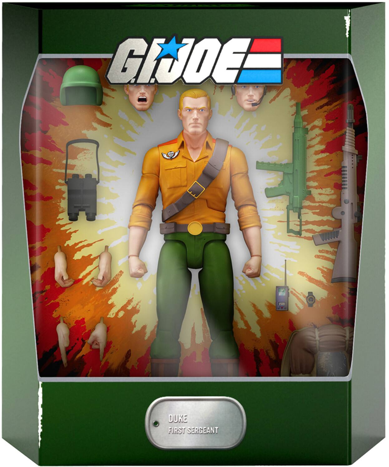 The text on the image is: "G.I. JOE" and "DUKE FIRST SERGEANT."