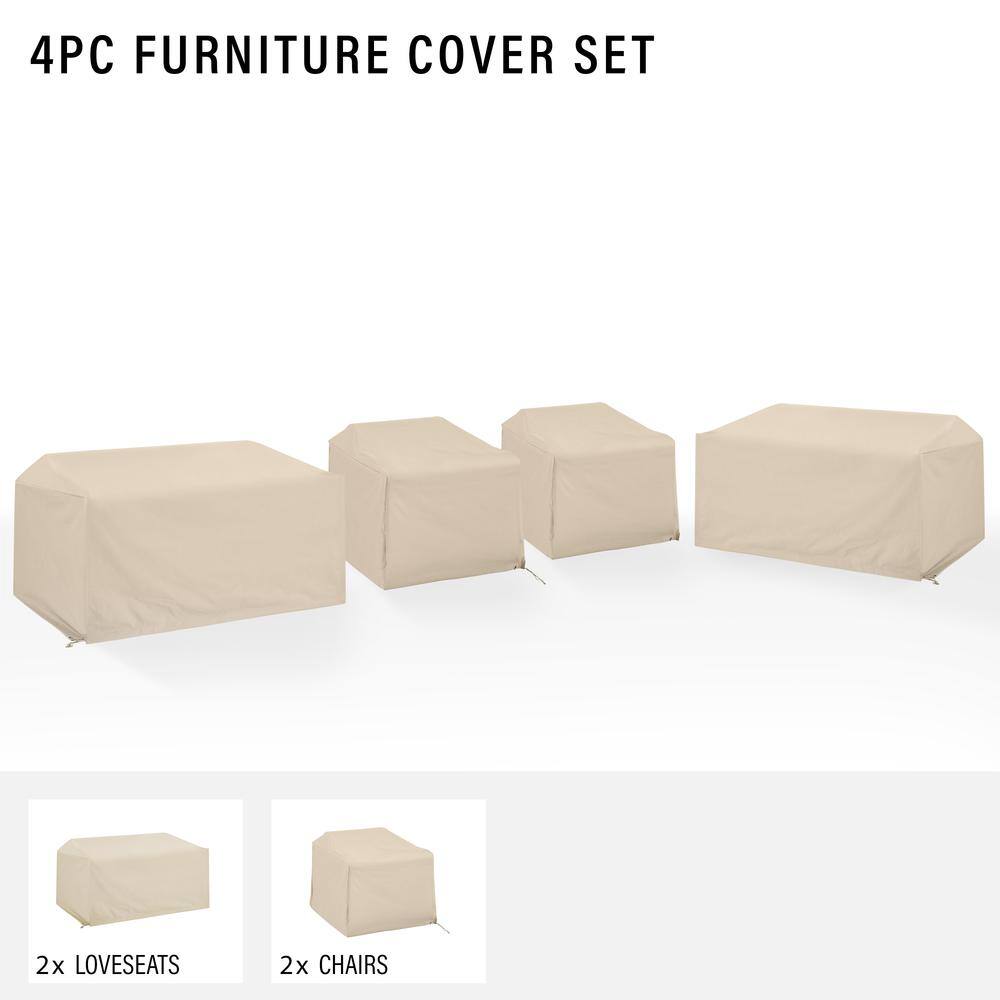 4PC FURNITURE COVER SET  
2x LOVESEATS  
2x CHAIRS