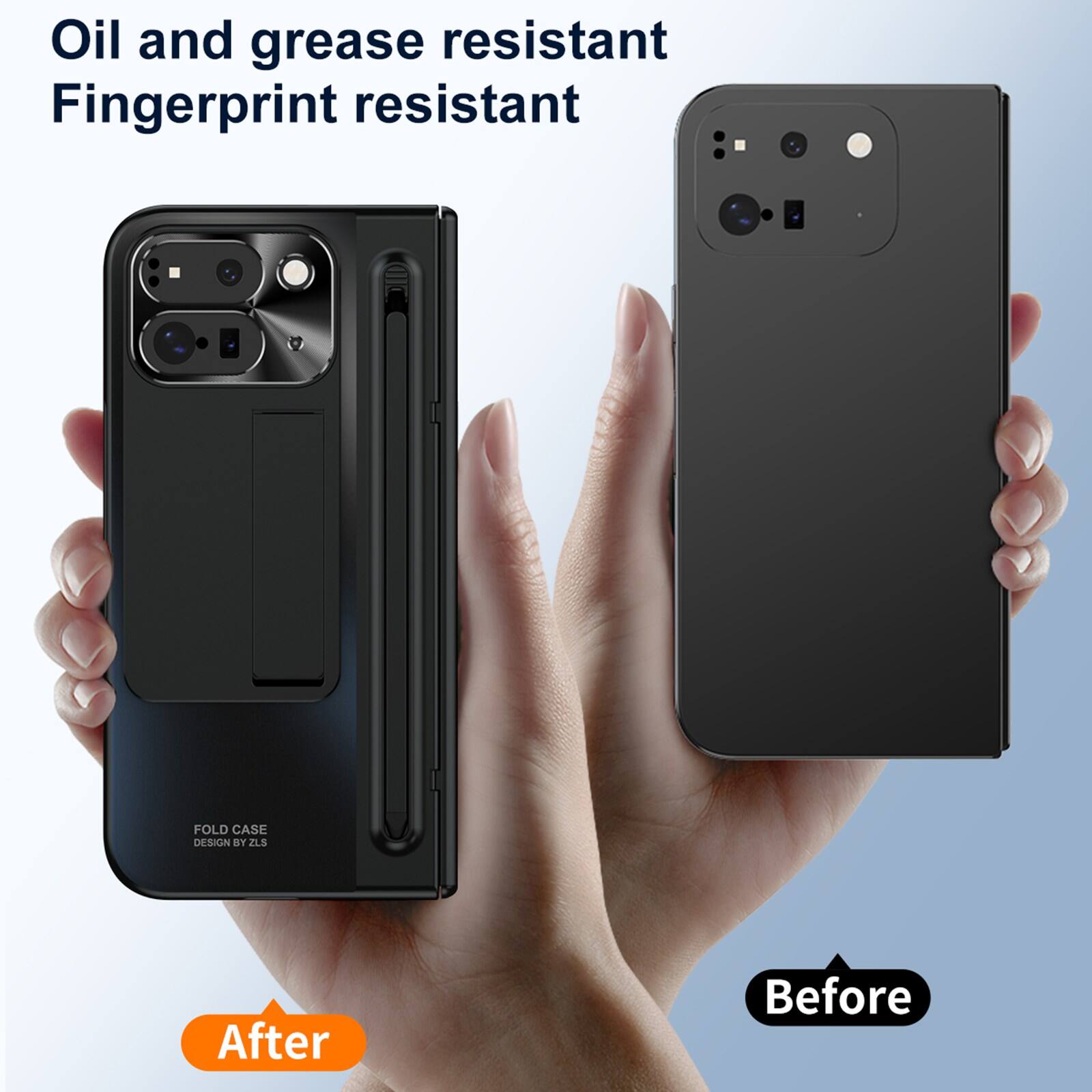 Oil and grease resistant  
Fingerprint resistant  
FOLD CASE DESIGN BY 2LS  
After  
Before