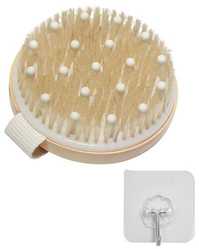 Front. DORLUKFU - Dry Brushing Body Brush,Dry Brush,for Lymphatic Drainage, Dry Skin, Cellulite, Blood Circulation with Massage Nodes.