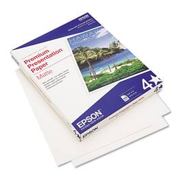 Epson - Premium Matte Presentation Paper Letter Size Matte Bright White - Pack of 100