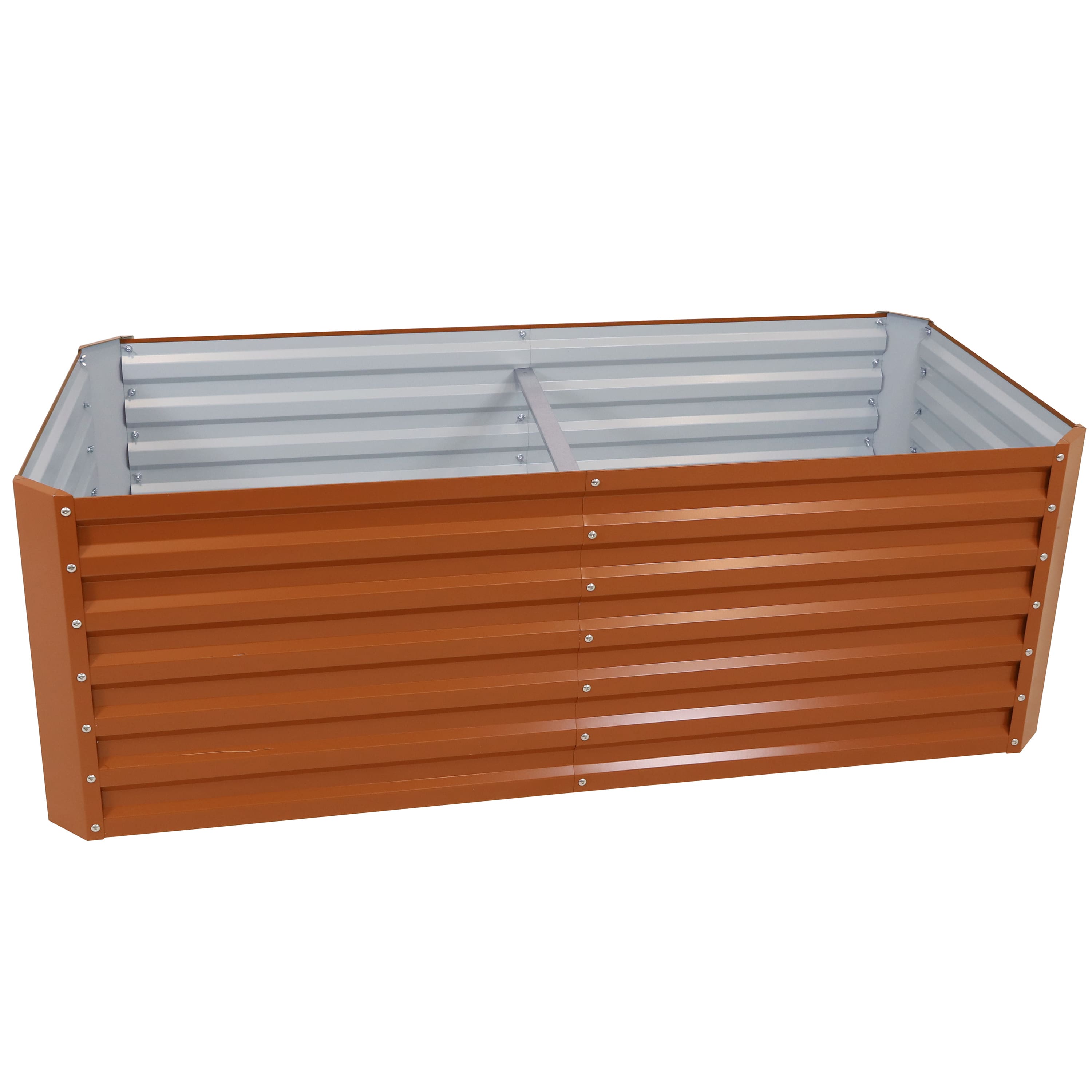 Sunnydaze - Galvalume Steel Rectangle Raised Garden Bed - 71 in - Brown price history on PriceWatchPro