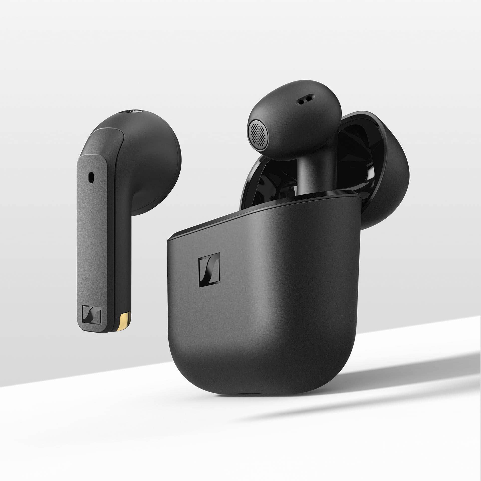 Alt View 1. Sennheiser - Sennheiser ACCENTUM Open Wireless Earbuds - Ear Buds with Open Design, Dynamic Sound and Bluetooth 5.3 - Black.