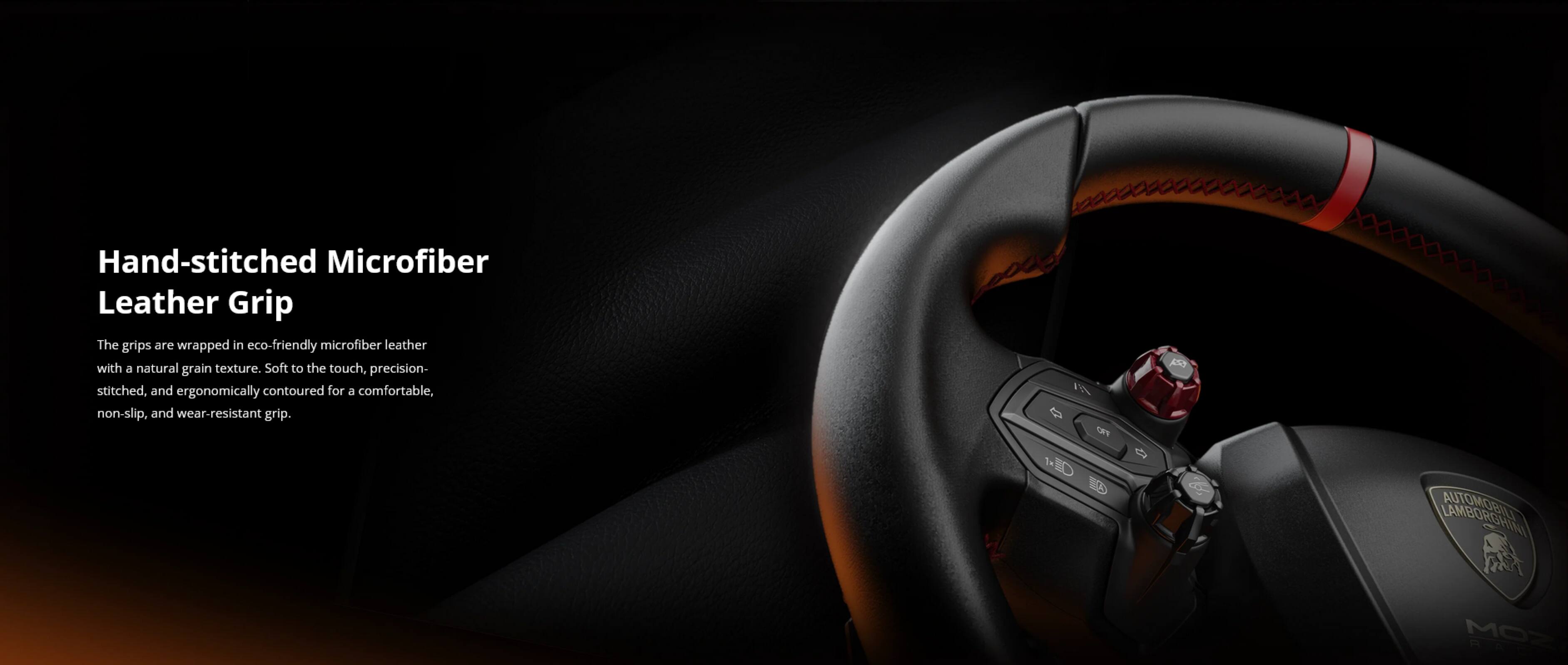 Hand-stitched Microfiber Leather Grip

The grips are wrapped in eco-friendly microfiber leather with a natural grain texture. Soft to the touch, precision-stitched, and ergonomically contoured for a comfortable, non-slip, and wear-resistant grip.