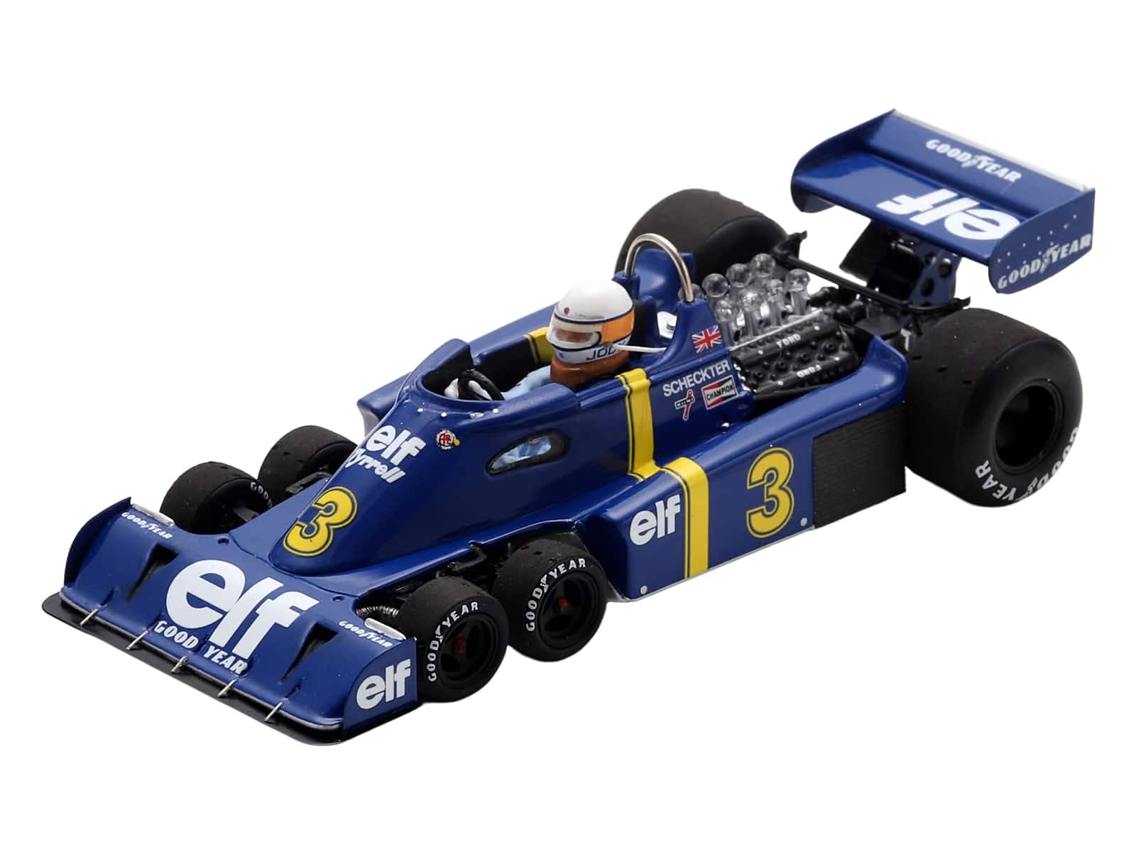 "Tyrrell P34 #3 Jody Scheckter Winner Formula One F1 ""Swedish GP"" (1976) with Driver 1/43 Model Car by Spark" price history on PriceWatchPro