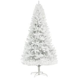 Homcom - Unlit Artificial Christmas Tree, 1000 Tips Auto Open Steel Base - White