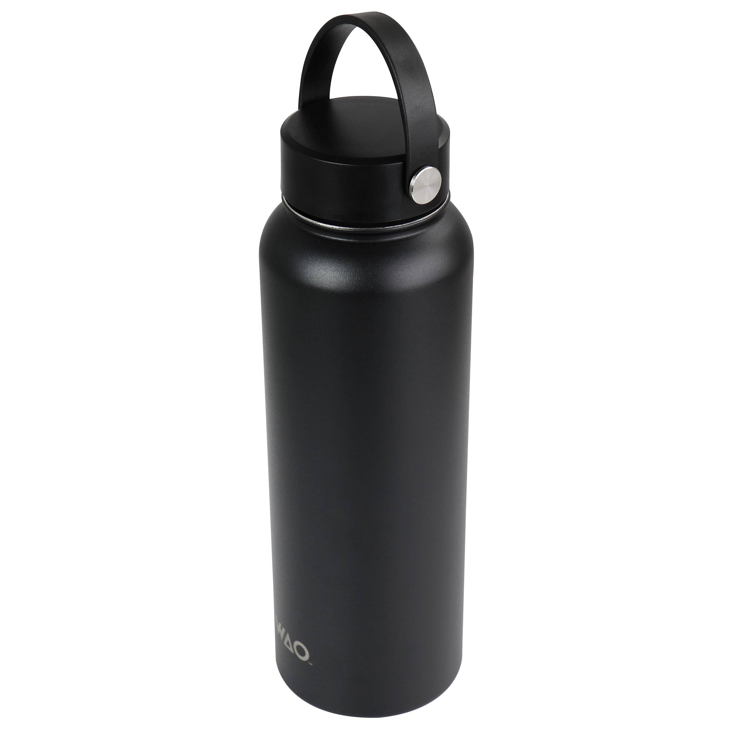 Alt View 1. Gibson - WAO 38 oz. Thermal Bottle with Lid in Matte Black - Black.