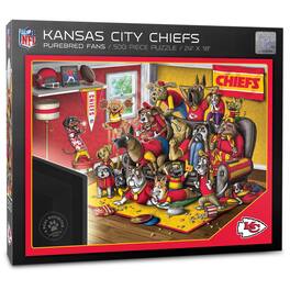 YouTheFan - Kansas City Chiefs Purebred Fans 18'' x 24'' A Real Nailbiter 500-Piece Puzzle - Multicolor