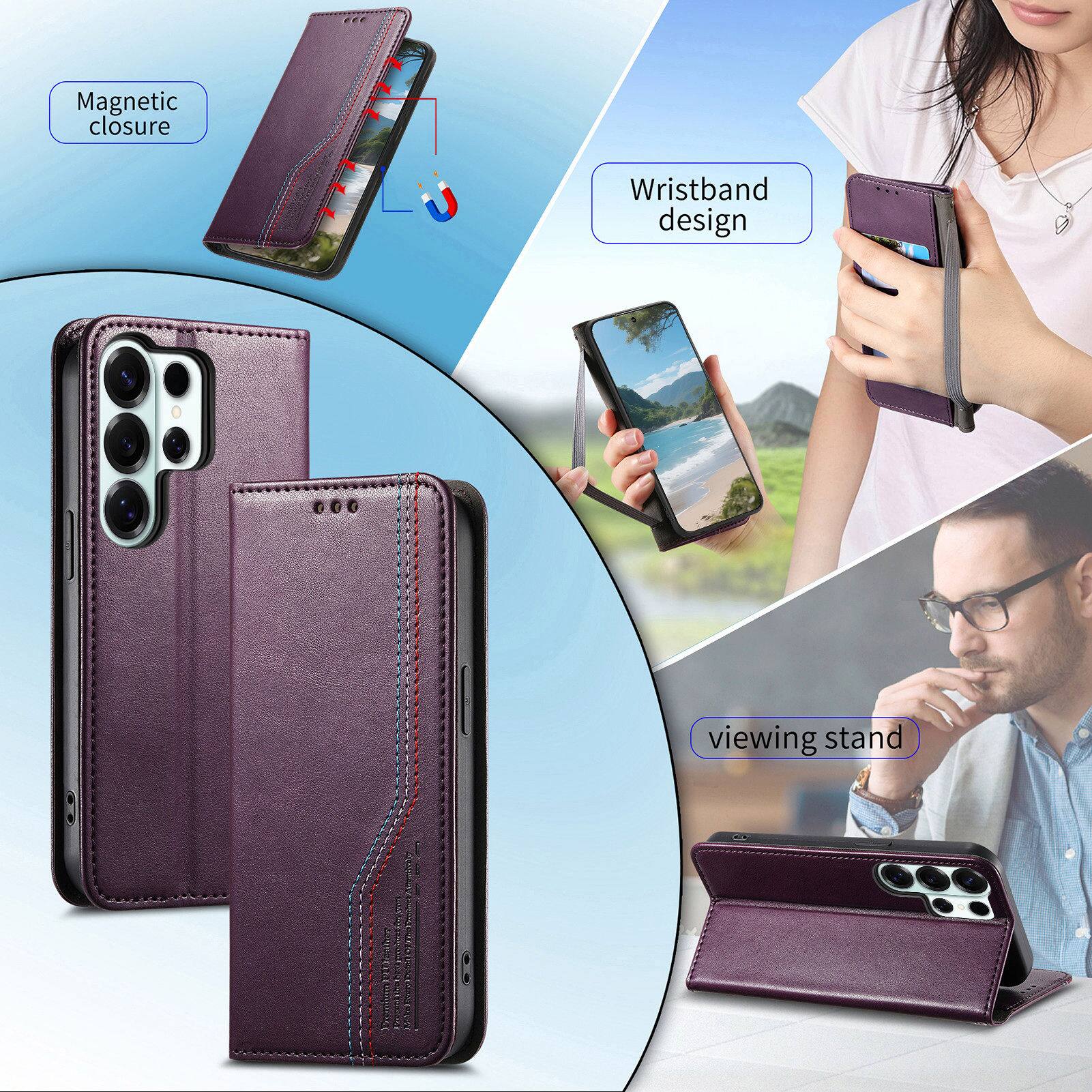 - Magnetic closure
- Wristband design
- Viewing stand