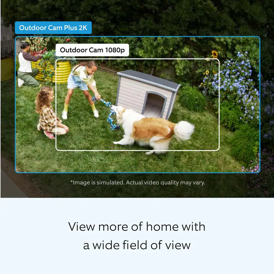Ring Outdoor Cam Plus, Plug In, Wide Angle 2K Video, Low Light Sight ...