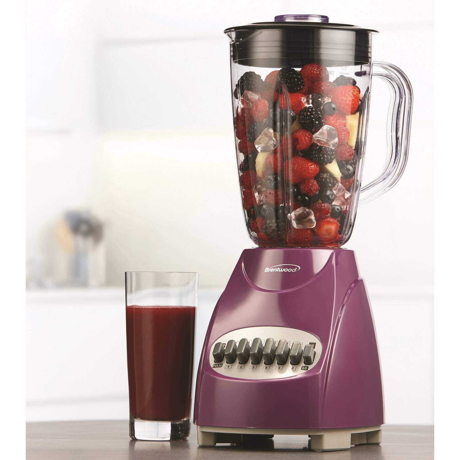 Alt View 9. Brentwood - Brentwood 12-Speed Blender with Plastic Jar in Purple - Purple.