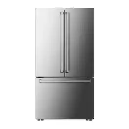 Verona - 36 in. Counter-Depth French Door Refrigerator with 20.2 cu. ft. Storage Capacity - Stainless Steel
