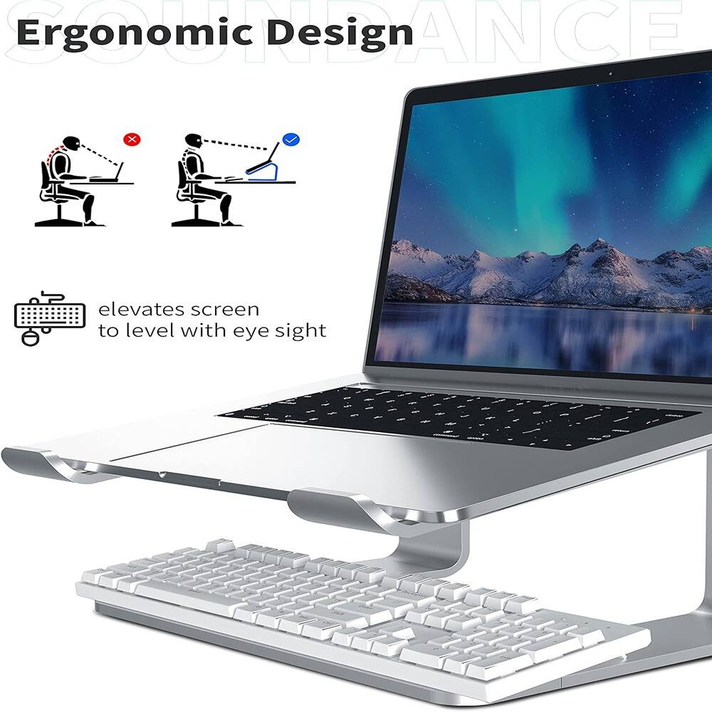 Ergonomic Design  
elevates screen to level with eye sight