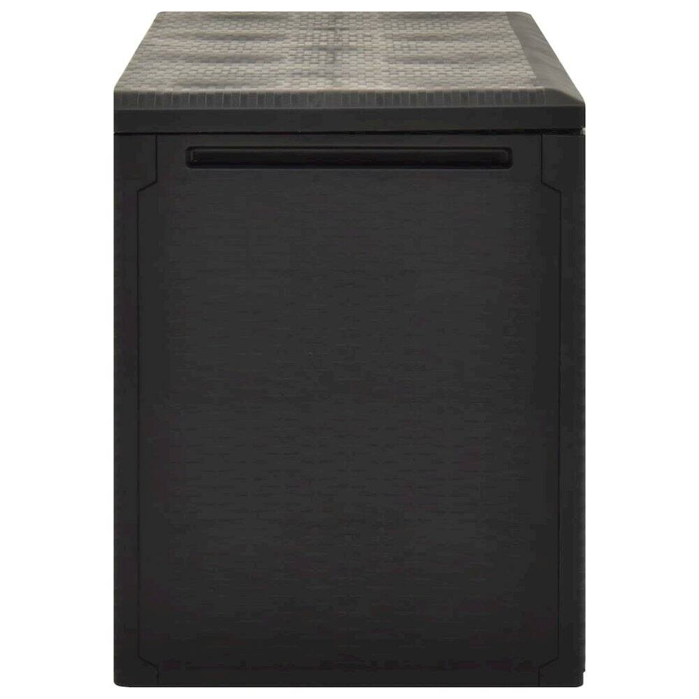 Back. vidaXL - Storage Box Polypropylene - Anthracite.