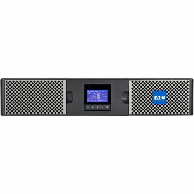 Eaton - 9PX 2000VA 1800W 120V Online Double-Conversion UPS - 5-20P, 6x 5-20R, 1 L5-20R, Lithium-ion Battery, Cybersecure - Black,Silver
