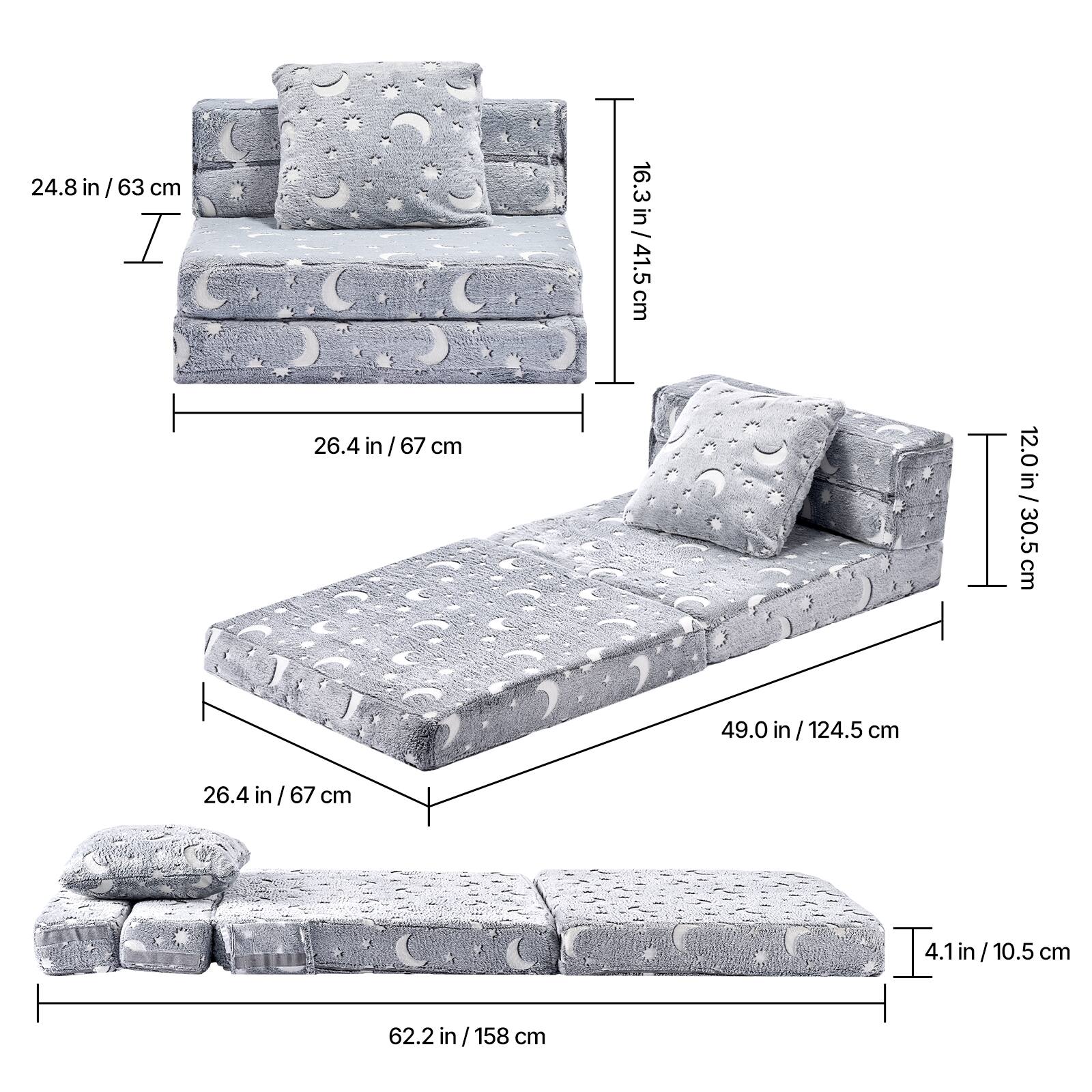 - 24.8 in / 63 cm
- 26.4 in / 67 cm
- 16.3 in / 41.5 cm
- 49.0 in / 124.5 cm
- 62.2 in / 158 cm
- 4.1 in / 10.5 cm