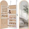 Best Choice Products - Door/Wall Mounted Arch Mirror Jewelry Armoire, w/ Metal Frame, Lockable Door - Gold