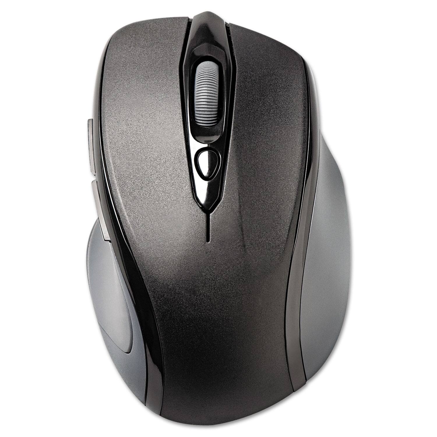 Alt View 1. Kensington - Kensington K72405USA 2.4 GHz Frequency/30 ft. Range Right Hand Pro Fit Mid-Size Wireless Mouse - Black - Black.
