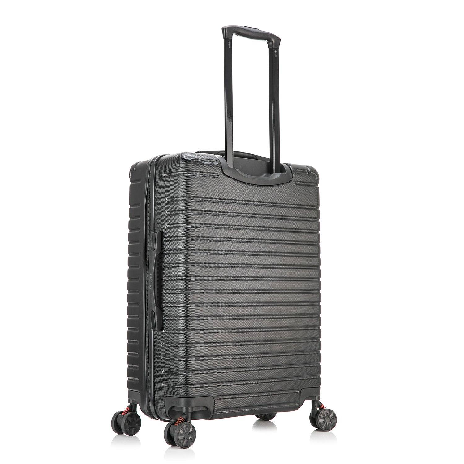 Alt View 1. InUSA - Deep lightweight hardside spinner luggage 24" - BLACK.