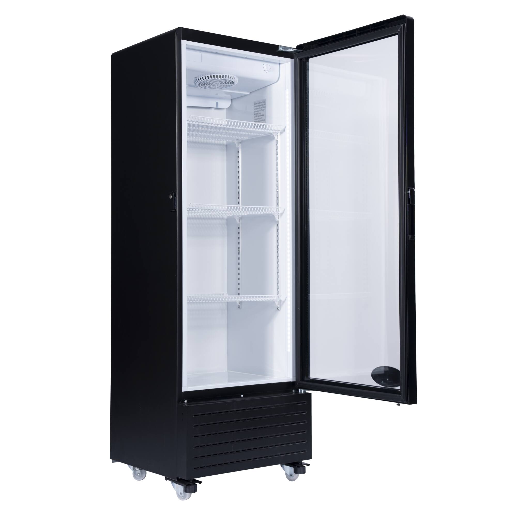 Alt View 1. Koolmore - 21 in. One Glass Door Commercial Display Merchandiser Refrigerator Cooler in Black, ETL Listed, 8 cu. ft. (KM-MDR-1GD-8C - Black.
