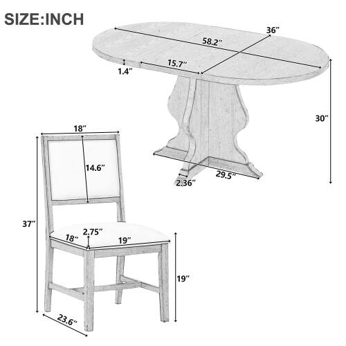 SIZE: INCH  
58.2"  
36"  
1.4"  
15.7"  
18"  
30"  
14.6"  
2.36"  
29.5"  
37"  
2.75"  
18"  
19"  
19"  
23.6"
