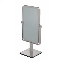 Aptations - Rectangular Standing Mirror (10" x 6") - 1X & 3X Magnification - Brushed Nickel