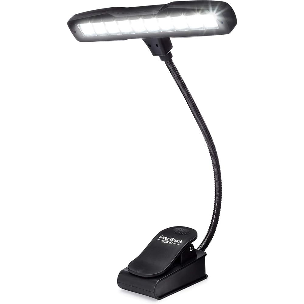 Schertz - Rechargeable Clip-On LED Music Stand Light, 10 LEDs, USB Included - White