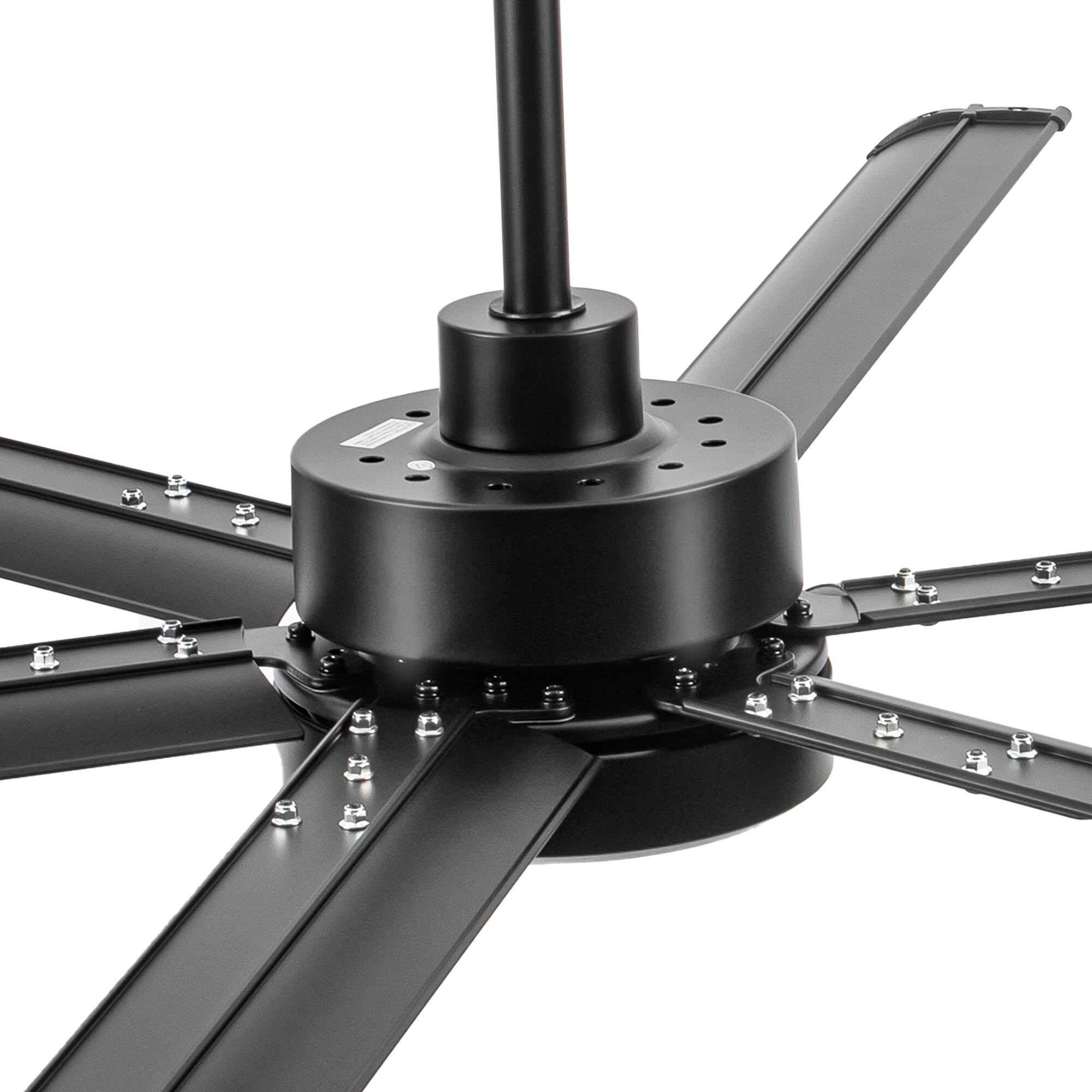 Alt View 5. Breezary - Breezary 65" Ceiling Fan with 6 Aluminum Blades, 3-Color Light, 6-Speed DC Motor, Remote Control with Memory Function - Matte Black.